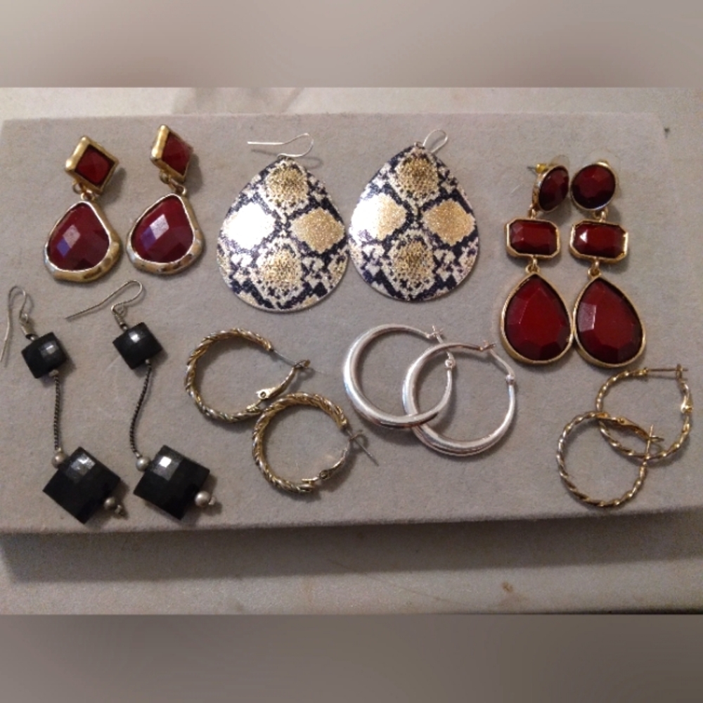 Earring Lot 7 pairs